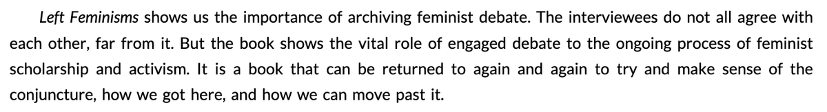 Thanks to @Laura__Clancy for this considered and thoughtful review of Left Feminisms by @littler_jo in @BJSociology Read the full article buff.ly/49sK1BY Get the book bit.ly/3uVcly1 Ebook bit.ly/3P4DIwm