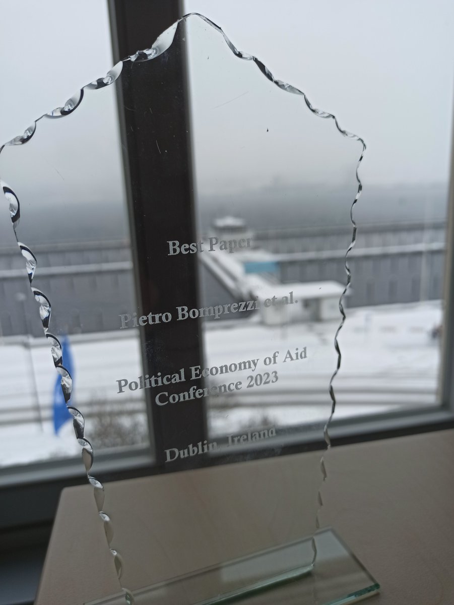 Great this best-paper winner at the inaugural Political Economy of Aid Society meeting is moving forward! #PEAS2024 will be held as part of the <a href="/CefesCenter/">CefES Research Center</a> 6th Annual ICEEP in Zurich on June 20-21. Submit at link for your chance at next year's hardware! cefes-dems.unimib.it/events/confere…