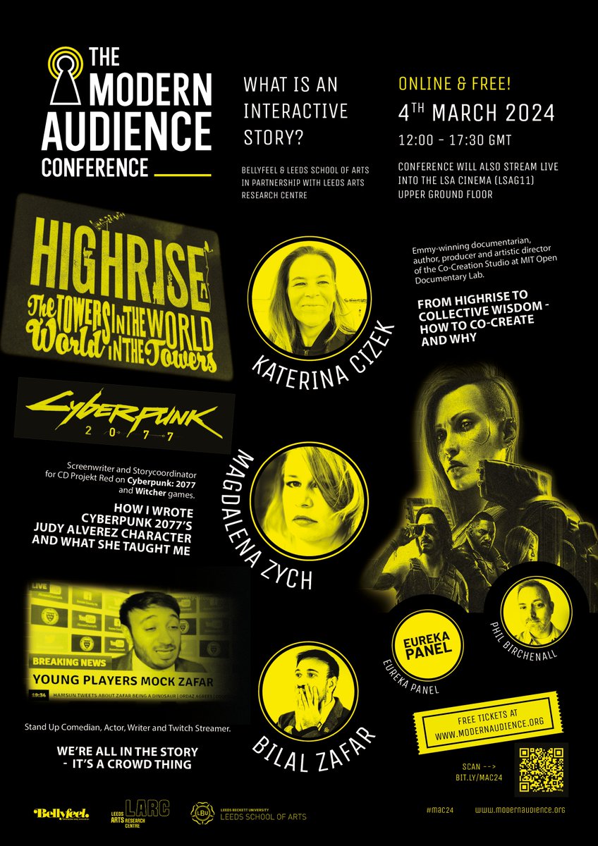 LBU_LSA's tweet photo. Starting in 10 mins via Zoom
#mac24
Feat:
@katciz
@CDPROJEKTRED
@zafarcakes
@PhilBirchenall
@betti_bodi
@Transmedianna
@petewoodbridge
Via Zoom: https://t.co/FpqjZT7Kze
Also screened live from @LBU_LSA cinema 👏
12pm/5.30pm
#interactivestorytelling
#modernaudiences https://t.co/kehpWlNvNN