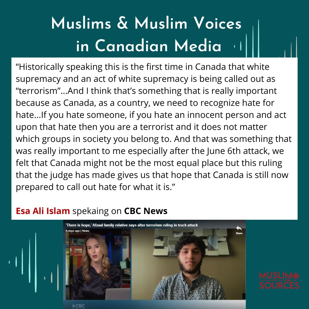 MuslimSources's tweet image. (1) Our highlights of Muslims and Muslim voices in Canadian media this past week:

#amplifyingMuslimvoices