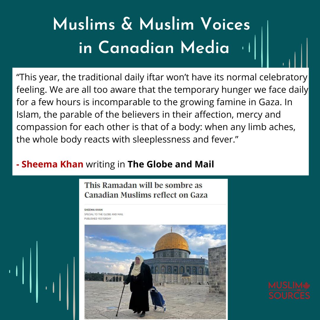 MuslimSources's tweet image. (1) Our highlights of Muslims and Muslim voices in Canadian media this past week:

#amplifyingMuslimvoices