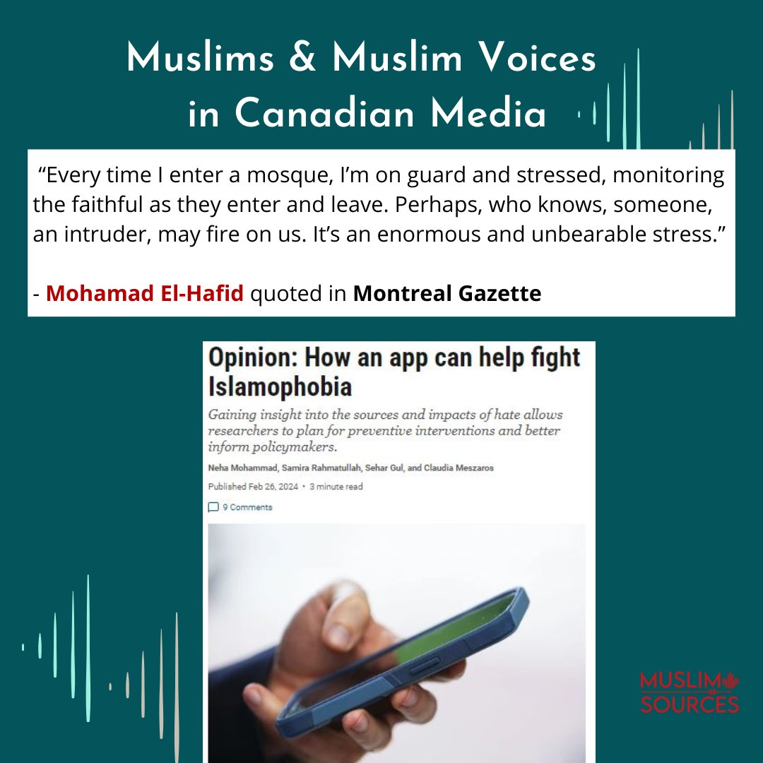 MuslimSources's tweet image. (1) Our highlights of Muslims and Muslim voices in Canadian media this past week:

#amplifyingMuslimvoices