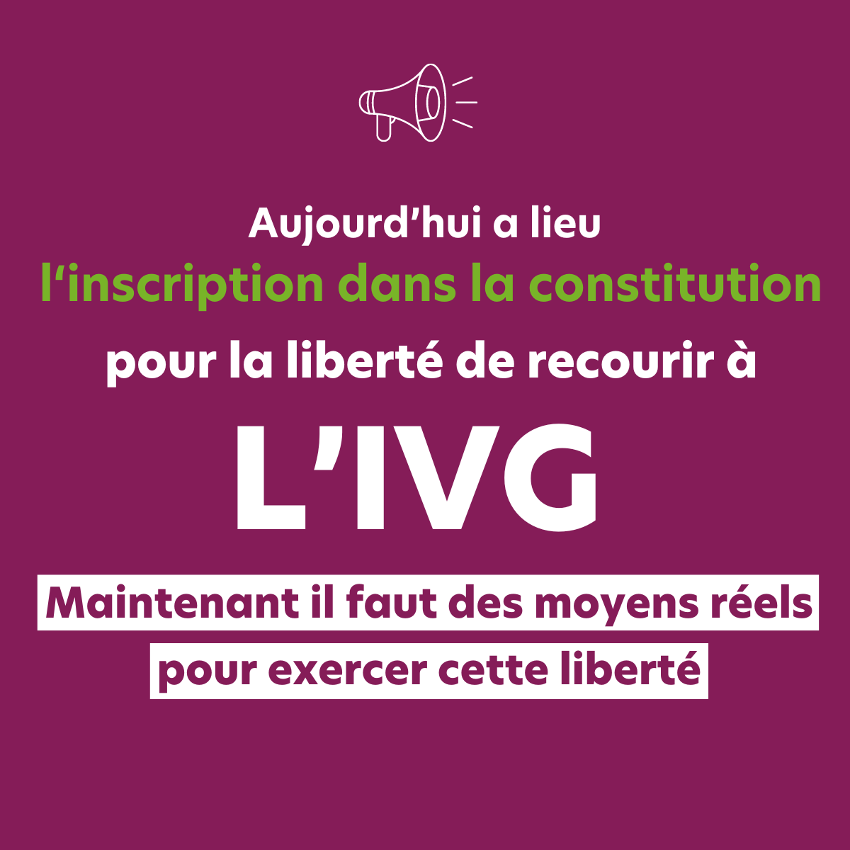 FedeSolidarite's tweet photo. #IVGConstitution
Aujourd’hui a lieu l’inscription dans la constitution de la liberté de recourir à l’IVG au Congrès de Versailles. Toutefois, des actions concrètes comme la réouverture des centres d'IVG et la lutte contre les déserts médicaux sont indispensables.
#DroitsDesFemmes https://t.co/uY7a9fukZi