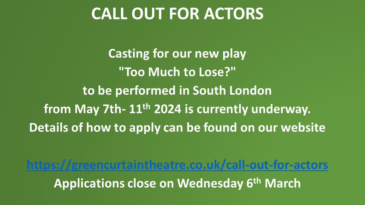 Green CurtainTheatre (@greencurtain1) on Twitter photo 