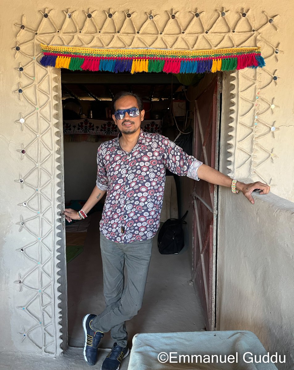 Here I am at a beautiful decorated mud house in a village at Jilani Farm near Mirpurkhas of Sindh Pakistan.