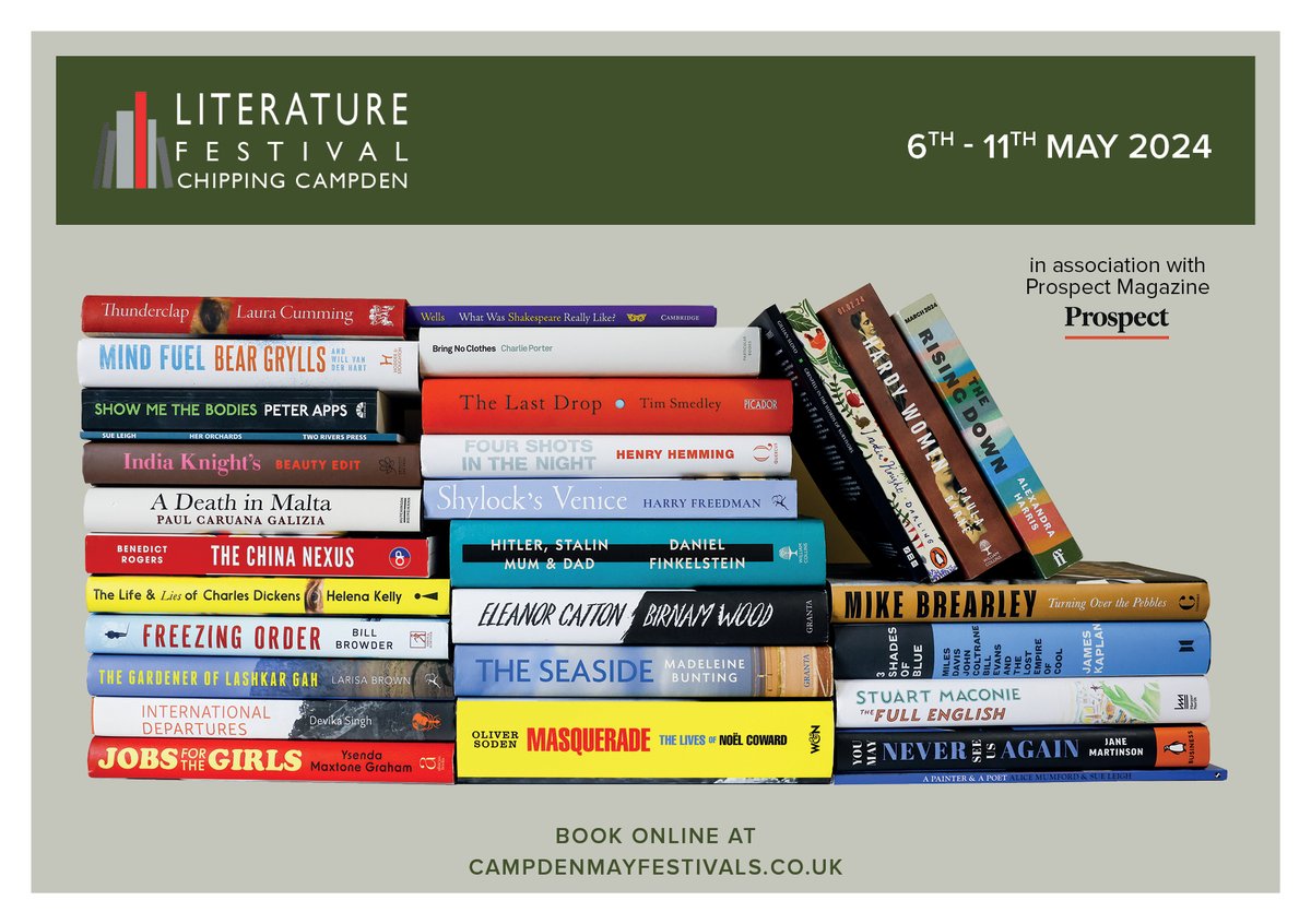Hi @GoodOnPaper_ just reducing our entry to 100 words for your April issue Festival Guide running across 12 pages. Fantastic service to Festivals! Our full programme: campdenmayfestivals.co.uk/literature/eve…