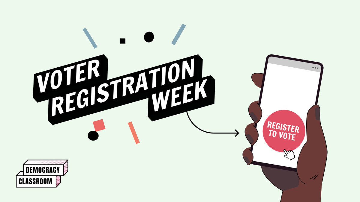 Voter Registration Week has arrived 📣 Along with our partners across Democracy Classroom, we’re collectively working towards empowering as many people to register to vote. 🗳️ We can’t wait to see some of the fantastic work that all of our partners including @CitizensUK and…