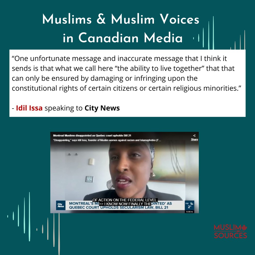 MuslimSources's tweet image. (2) Our highlights of Muslims and Muslim voices in Canadian media this past week:

#amplifyingMuslimvoices