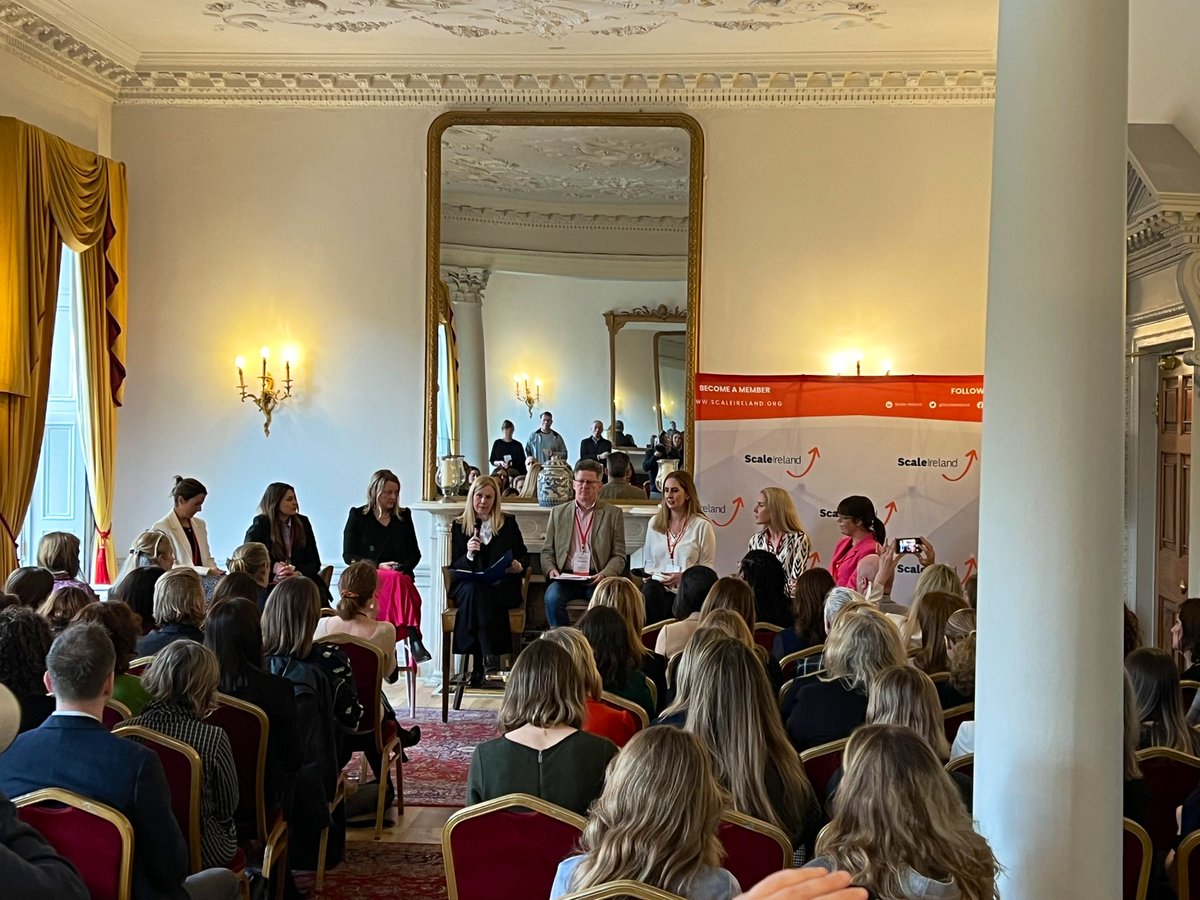 Wonderful to be at the @ScaleIreland #IWD24 event on supporting Women in Startups & Tech with @LorraineCurham & @mackiekopp. Great panel line-up with participants from @Wellola, @smarttech247, @stripe, @Deloitte & @Entirl. Superb MC’ing as always by @BrianCVC & @MartinaFitzg