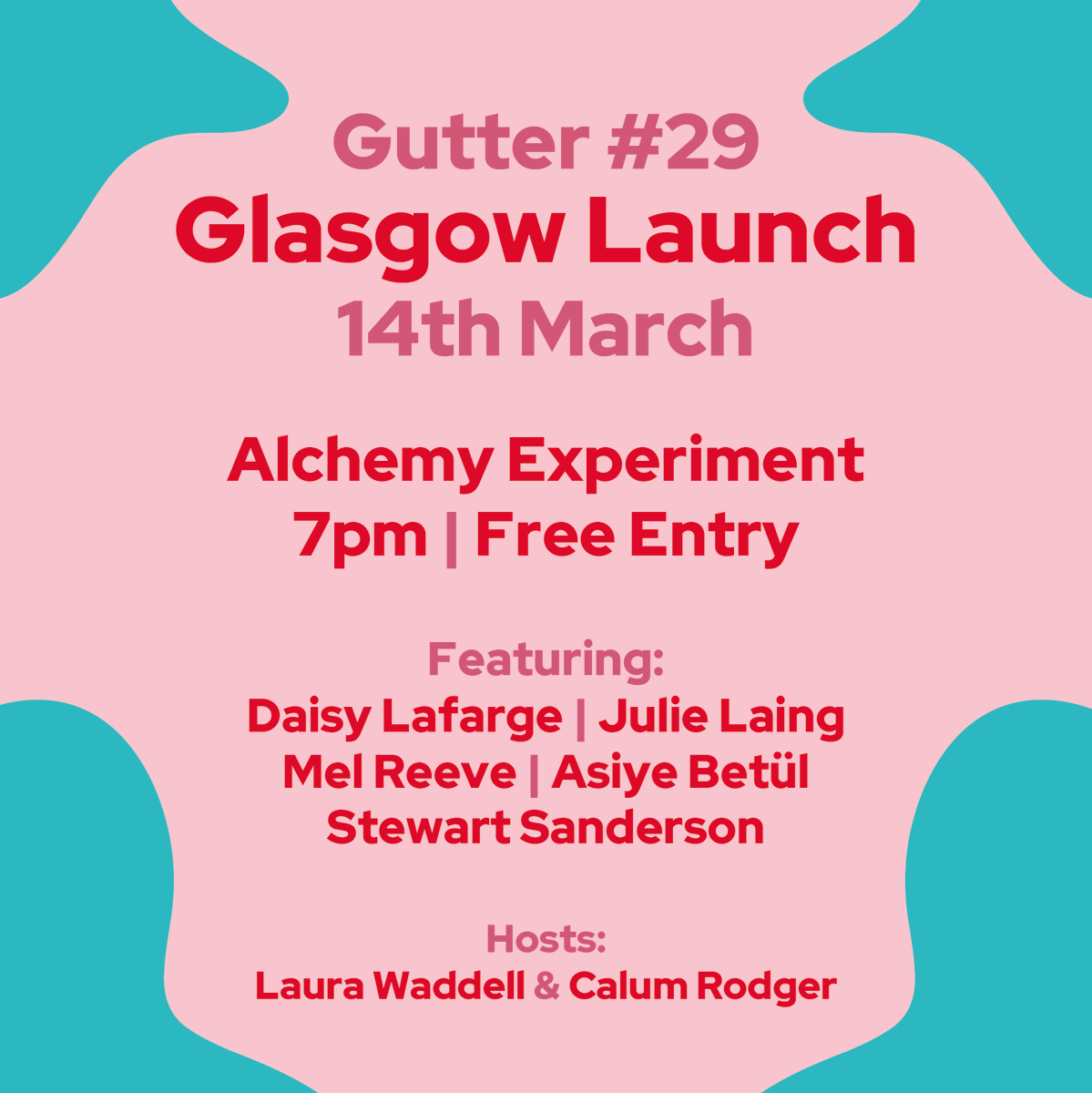 We're having a launch! In fact - we're having two, back-to-back! We'll be at Edinburgh's @tweetwronger on the 13th of March, and The Alchemy Experiment in Glasgow on the 14th. Each are free, unticketed, from 7pm, and feature readings from the new issue. Don't miss it!