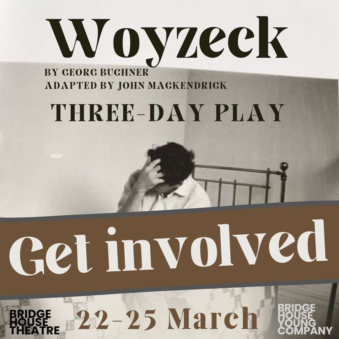 🚨Calling all theatre lovers aged 14+ 🚨

Interested in a career in acting? Studying GCSE or A Level Drama? Keen to experience a professional rehearsal process? 

Join <a href="/BHYCWarwick/">BridgeHouseYoungCompany</a> for the next Three-Day Play!

Book your space now to avoid disappointment.
bridgehousetheatre.co.uk/show/woyzeck-t…