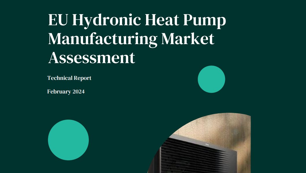 🚨 We have today published a new report about ‘EU Hydronic Heat Pump Manufacturing Market Assessment’. For more info and to read the report go to eunomia.eco/reports/eu-hyd…  #heatpumps #europeanunion #sustainability