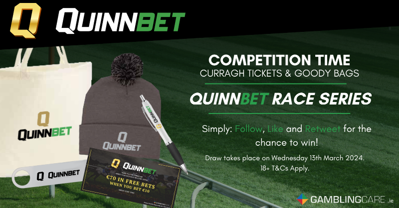 quinnbet's tweet photo. 🏇 To celebrate the return of the QuinnBet Race Series at @curraghrace, we're giving away Goody Bags &amp; Race Day Tickets for the 18th March 2024, to 5 Lucky Winners! 🎉 

To be in with a chance to win, simply:

🔁 Retweet
❤️ Like
➡️ Follow @QuinnBet

18+ T&amp;Cs Apply.