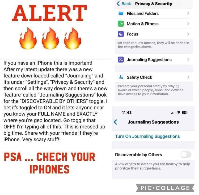 I've always been #TeamAndroid, but sharing this here since many of you have iPhones. Not sure how true it all is, but better to be safe than sorry. 

#iPhone