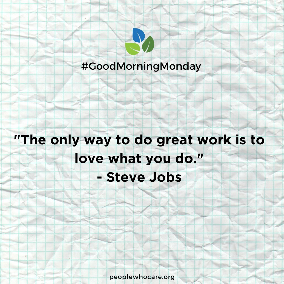 #goodmorningmonday 'The only way to do great work is to love what you do.' - Steve Jobs Have an amazing week!
