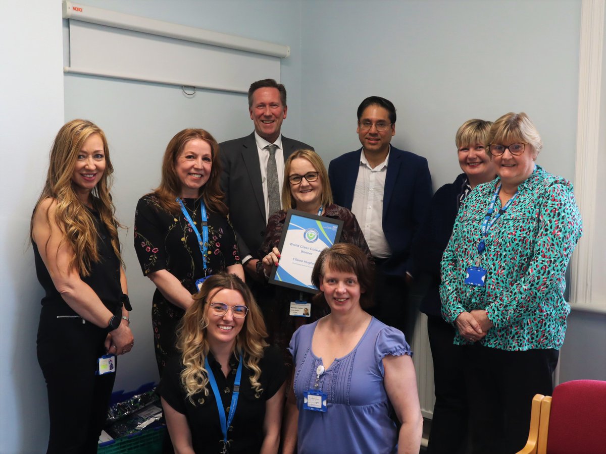 🏆 A huge congratulations to Dermatology Medical Secretary Ellaine Hughes, who is our latest World Class Colleague winner! If there’s someone you know at the Trust who deserves our next award, consider nominating them here: uhcw.nhs.uk/world-class-co…