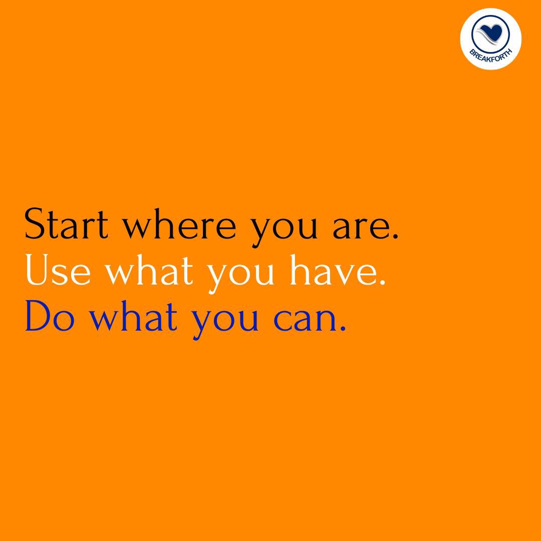 #mondaymotivation 

It’s time to:
✅ Start where you are.
✅ Use what you have.
✅ Do what you can

Take the leap of faith and just start!

 #womenempowerment