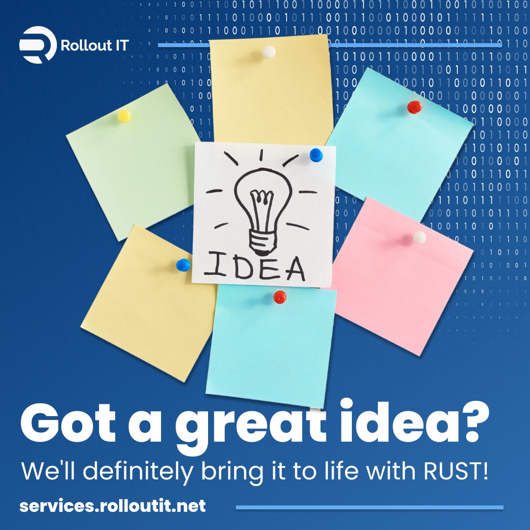 📞 Contact and tell us how we can provide a solution with RUST:
services.rolloutit.net

Link in BIO ➡️ <a href="/rolloutit/">Rollout IT</a>

#RustProgramming #MemorySafety #Concurrency #ZeroCostAbstractions #EcosystemAndTooling #SystemProgramming #Performance #Reliability