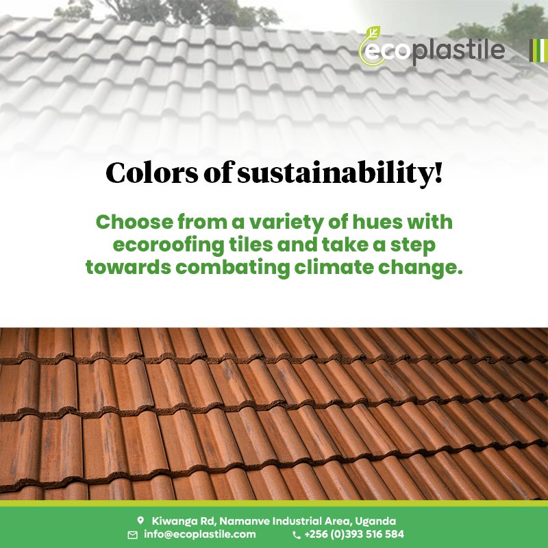 Sustainable living starts at home! Make the switch to Ecoplastile roofing tiles and embrace a lifestyle that cares for both you and the environment. Join the movement and be part of the change. #sustainable #roofingtiles #ecofriendly #recycling @FrancKamugyisha