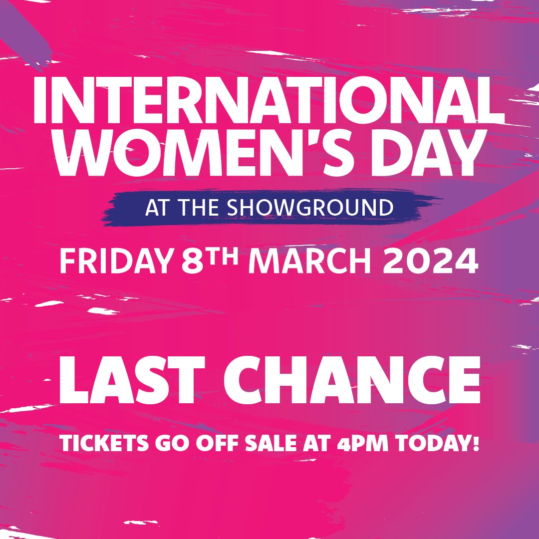LAST CHANCE! 📣 Our International Women's Day event go off sale today, at 4PM! You won't want to miss out! - ow.ly/KiVT50QKEVN #IWD2024