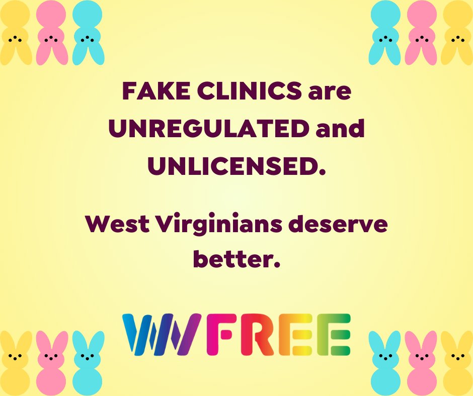 WVFREE's tweet photo. Mountaineers deserve better than to be misled and manipulated into visiting unregulated and unlicensed "clinics." 
#stoptheSHAM #exposefakeclinics https://t.co/bPqaewJgf3