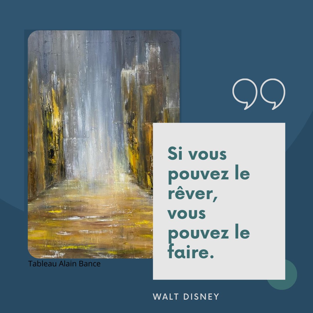 Ce lundi c'est Walt Disney qui le dit !
Et vous, pouvez-vous partager un rêve que vous aimeriez réaliser ? 
#citation #WaltDisney #reve