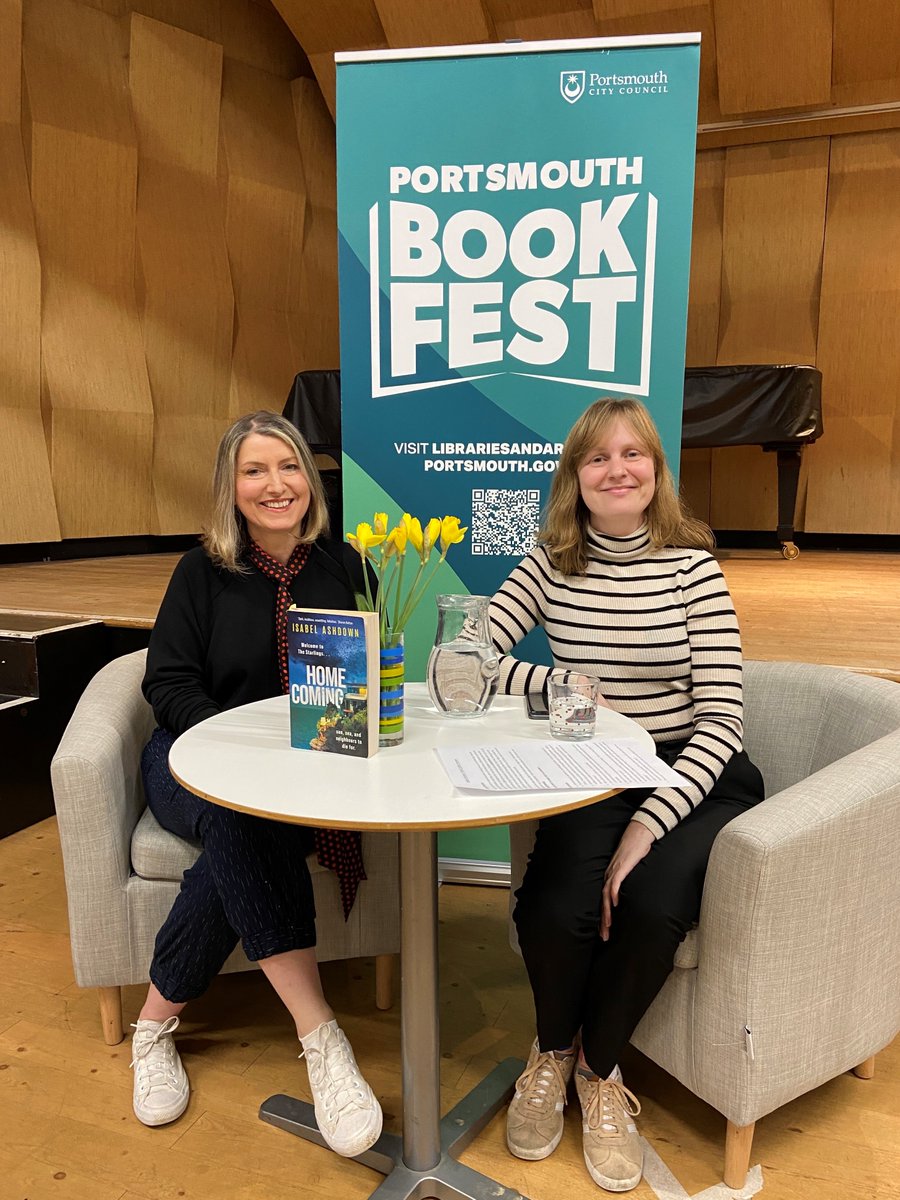 It was lovely to welcome author Isabel Ashdown back to Portsmouth BookFest last Friday after her first appearance in 2010. Isabel was so helpful with audience questions and we'd also like to thank her publisher Sam Eades of Orion for a brilliant interview. 😀