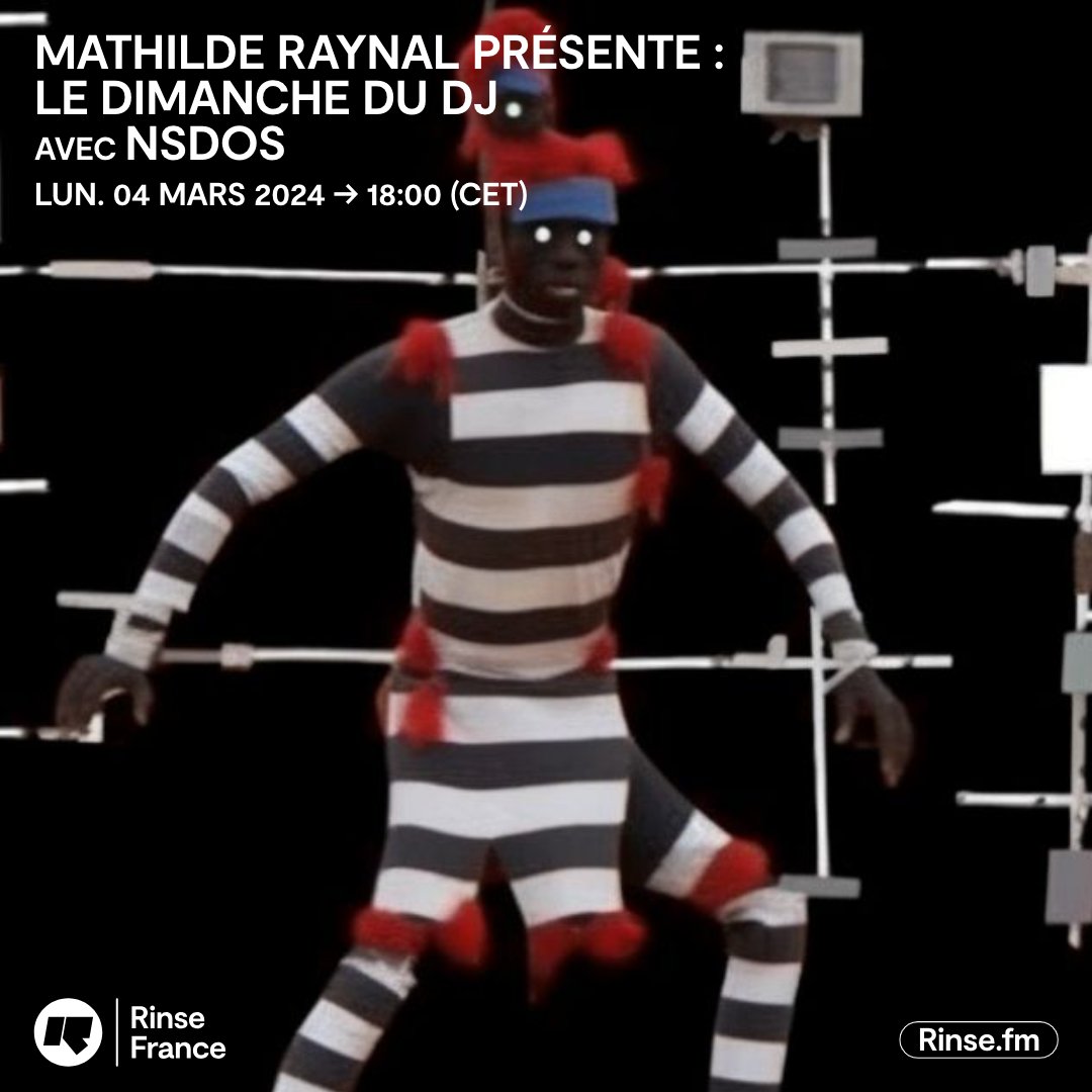 Il est 18h !

Vous écoutez Le Dimanche du DJ avec <a href="/mathildaraynal/">Mathilde Raynal</a> qui invite <a href="/NSDOSLZC/">NSDOS</a> !

🎶 rinse.fr/podcasts/

#verrouillé 🔒