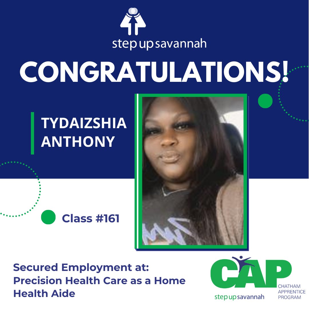Today's #MotivationMonday is Tydaizshia Anthony! With the assistance of #CAP, this new mom is making strides toward #economicmobility. Ms. Anthony enjoys her new role, where she assists clients with their daily activities and tasks.

Apply at: ow.ly/tr1N50N7Jfk!