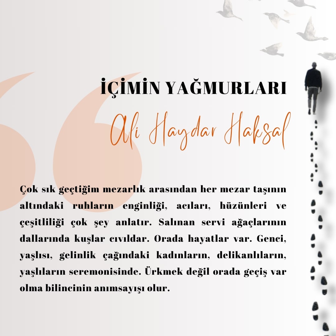 İçimin Yağmurları | Ali Haydar Haksal, Sayı 408 📌 #yediiklimdergisi #kültür #sanat #medeniyet #edebiyat #şiir #öykü #inceleme #hat #çizgi #araştırma #deneme