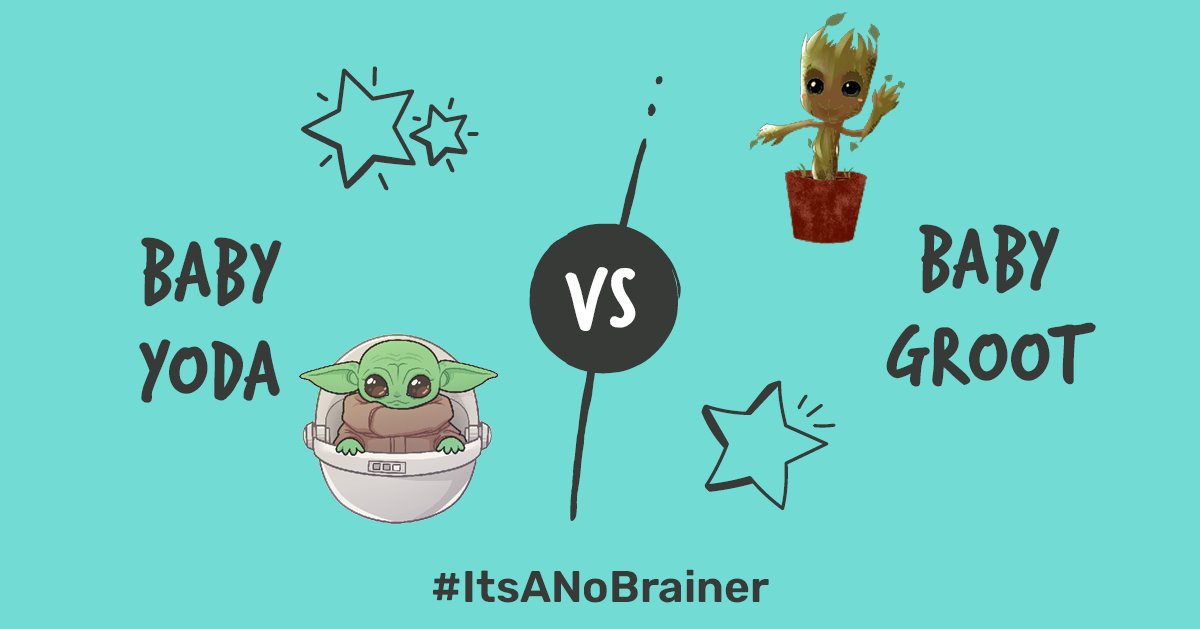 BrainTumourOrg's tweet photo. Who would win in a rap battle....

Baby Yoda or Baby Groot?

Some decisions are tough...but others are a No Brainer.

Sign our open letter and together we can transform research, treatment, care and diagnosis of brain tumours. https://t.co/HEUwLJTGTv
#ItsANoBrainer https://t.co/VyQvJbbGbe