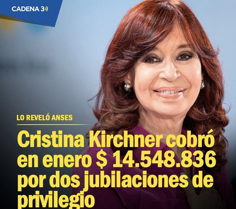 Ahí está la defensora de los pobres, el que trabaja en el campo, en una fábrica, un maestro, etc, tiene que aportar 45 años para tener una jubilación de $200.000, como no te vas a enojar y los vas a putear? Es inevitable