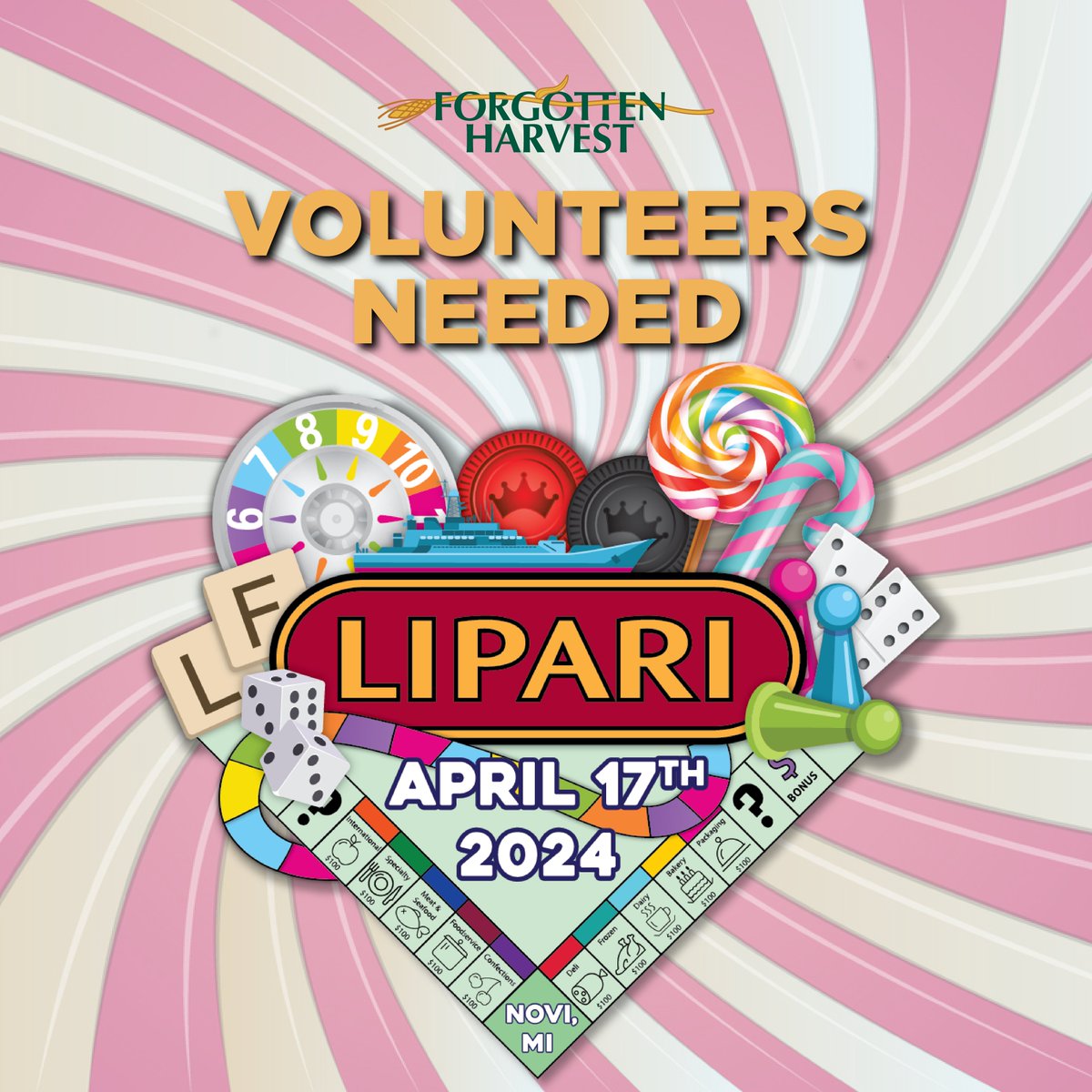 The Lipari Food Show is the largest food show rescue of the year! Volunteers will collect food products left over from the exhibit, vendor tables, and booths at the end of the show. In 2019 we rescued 75,000+ pounds of food in one night. Sign up now. 👉 bit.ly/3woIbDN