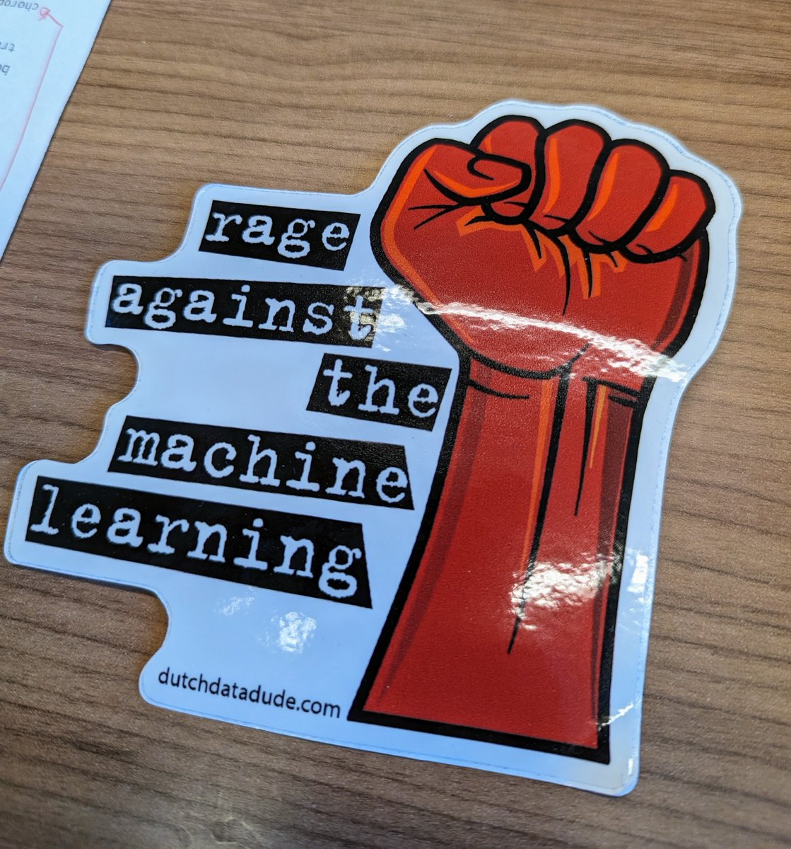 This sticker that I've kept in my office for a couple of years landed in the first line of a new article about me by @CUBoulderCMCI #TechEthics 🔗colorado.edu/cmcinow/2024/0…
