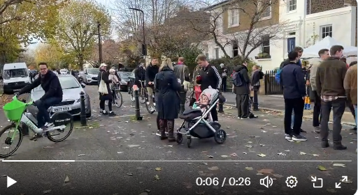 dom155rich1's tweet photo. @jonburkeUK Is this really a safe and responsible way of interacting with neighbours? Standing in the middle of the road with lots of cyclists swerving around you? https://t.co/DSKbC08z84