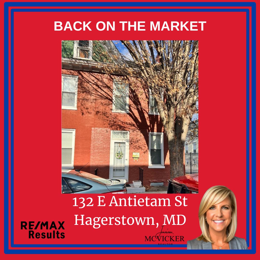 Are you or anyone you know looking for an affordable property in Hagerstown? Check this one out!
Jeanine McVicker Team RE/MAX Results 240-707-3200 O | 301-331-7744 Cell.
#realtor #realestate #remax #homeforsale #hagerstown #hagerstownmd #hagerstownrealestate #marylandrealtor