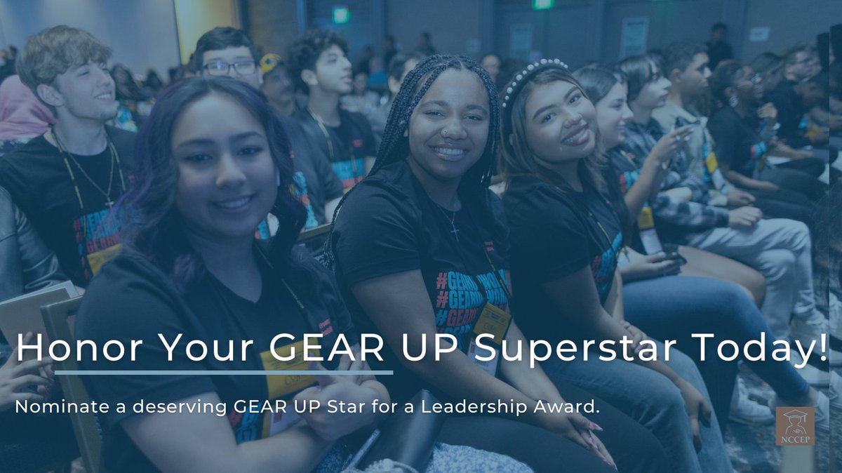 Do you know a deserving GEAR UP student, professional, or parent/guardian who goes above and beyond? Nominate them today through this link. edpartnerships.org/leadership-awa… #GEARUPworks