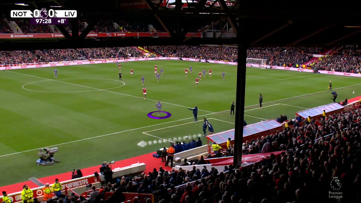 NeilMellor33's tweet image. Nunez scored 37 seconds after the 8 mins added on had passed.
In that injury time, Forest managed to get 2 players booked for time wasting, Konate went down after being clattered  (when play stopped for over 30 secs) and the Forest coach kicked the ball away. 🤷‍♂️ 0-1 Nunez⚽️ #LFC