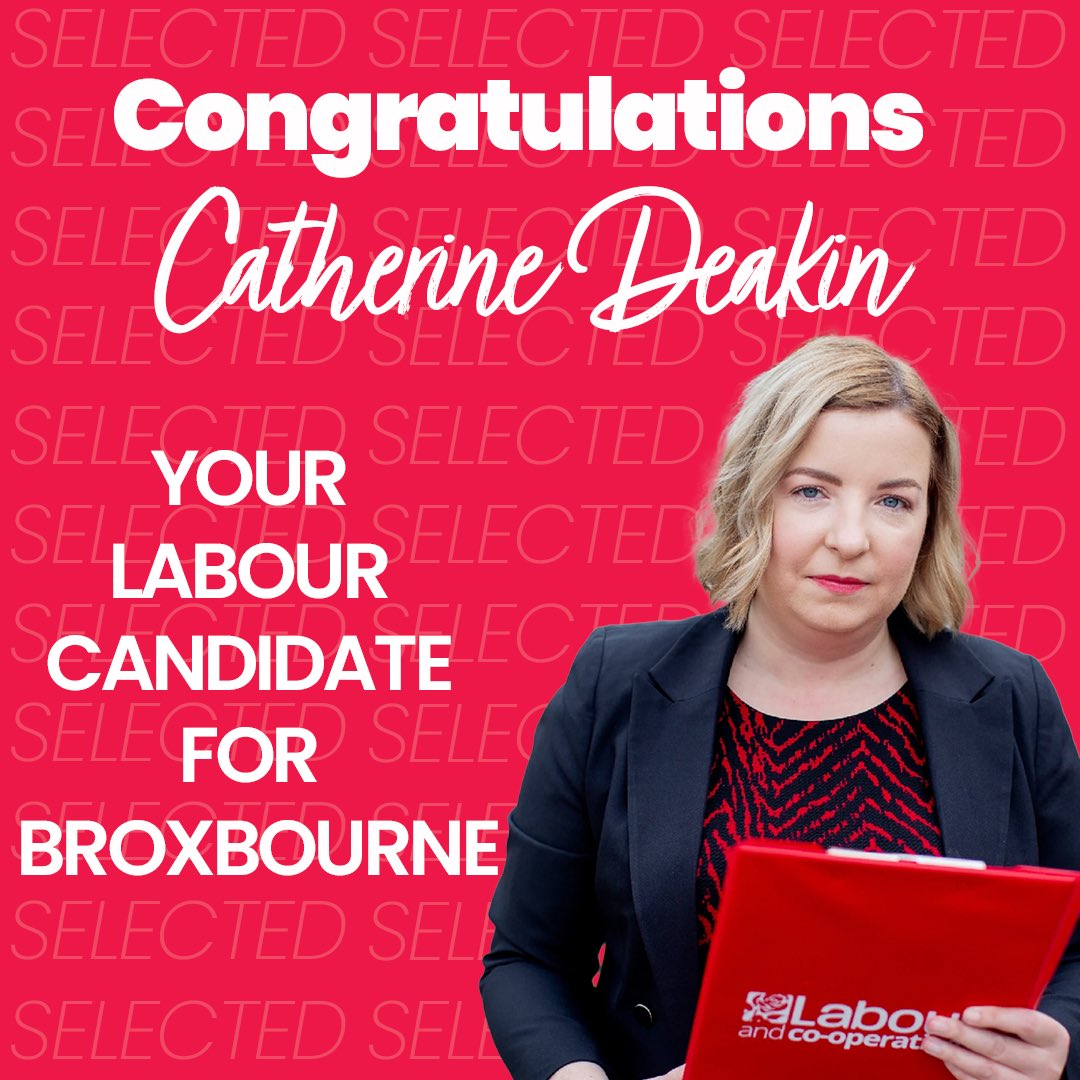 Congratulations Catherine Deakin, Labour’s Parliamentary candidate for Broxbourne!