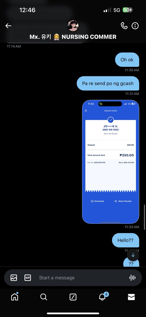 blake_client's tweet photo. SCAMMER! SCAMMER! SCAMMER!
napili q sya kala ko legit. Tapos ilang oras na hindi nya pa sinisend yung output i asked for a refund but di nag rereply pag reply nya mawawala lang ulit.🥲 https://t.co/LpN0Dd6yWU
