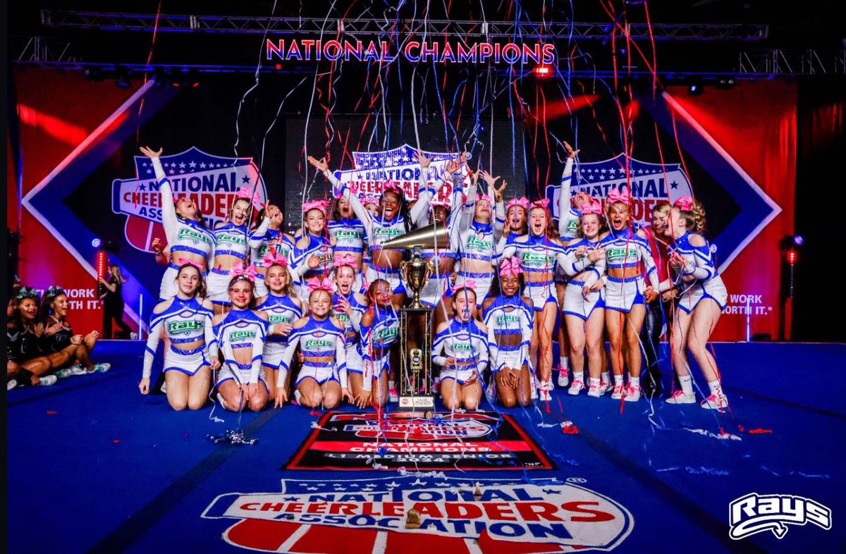 Your NCA National Champions FOR THE FIRST TIME EVER, THE STINGRAY ALLSTARS BLUSH!!!!! 💋🩷