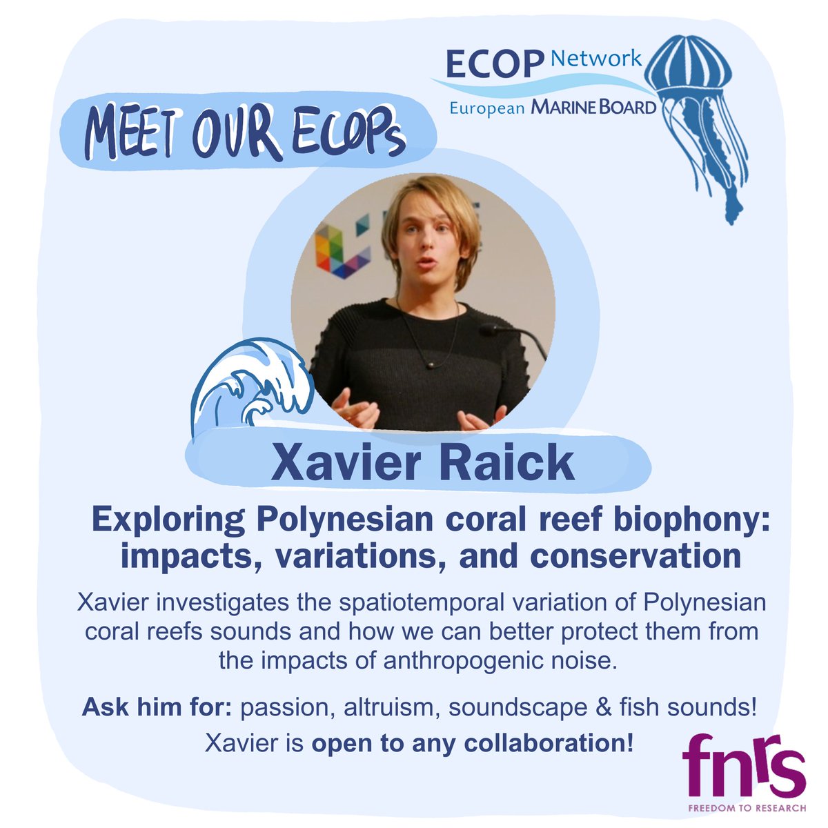 EMB ECOPs network (@ecopsemb) on Twitter photo day 2⃣ of our March edition of our 'Meet our ECOPs' series! Today we are proud to showcase the work of Xavier Raick <a href="/RaickXavier/">Xavier Raick</a> on coral reef and soundscape, from our member <a href="/frsFNRS/">F.R.S.-FNRS</a> 🪸 day 2⃣ of our March edition of our 'Meet our ECOPs' series! Today we are proud to showcase the work of Xavier Raick <a href="/RaickXavier/">Xavier Raick</a> on coral reef and soundscape, from our member <a href="/frsFNRS/">F.R.S.-FNRS</a> 🪸