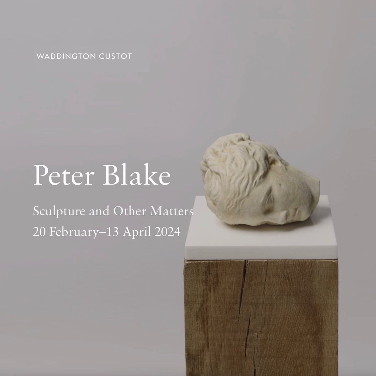 'A souvenir for Barry Flanagan, my neighbour at the 1977 Hayward Annual' Peter Blake. Visit Waddington Custot now to see the brilliant Peter Blake: Sculptures and Other Matters exhibition, running until 13th April. Blake's first solo exhibition of sculpture in over 20 years.