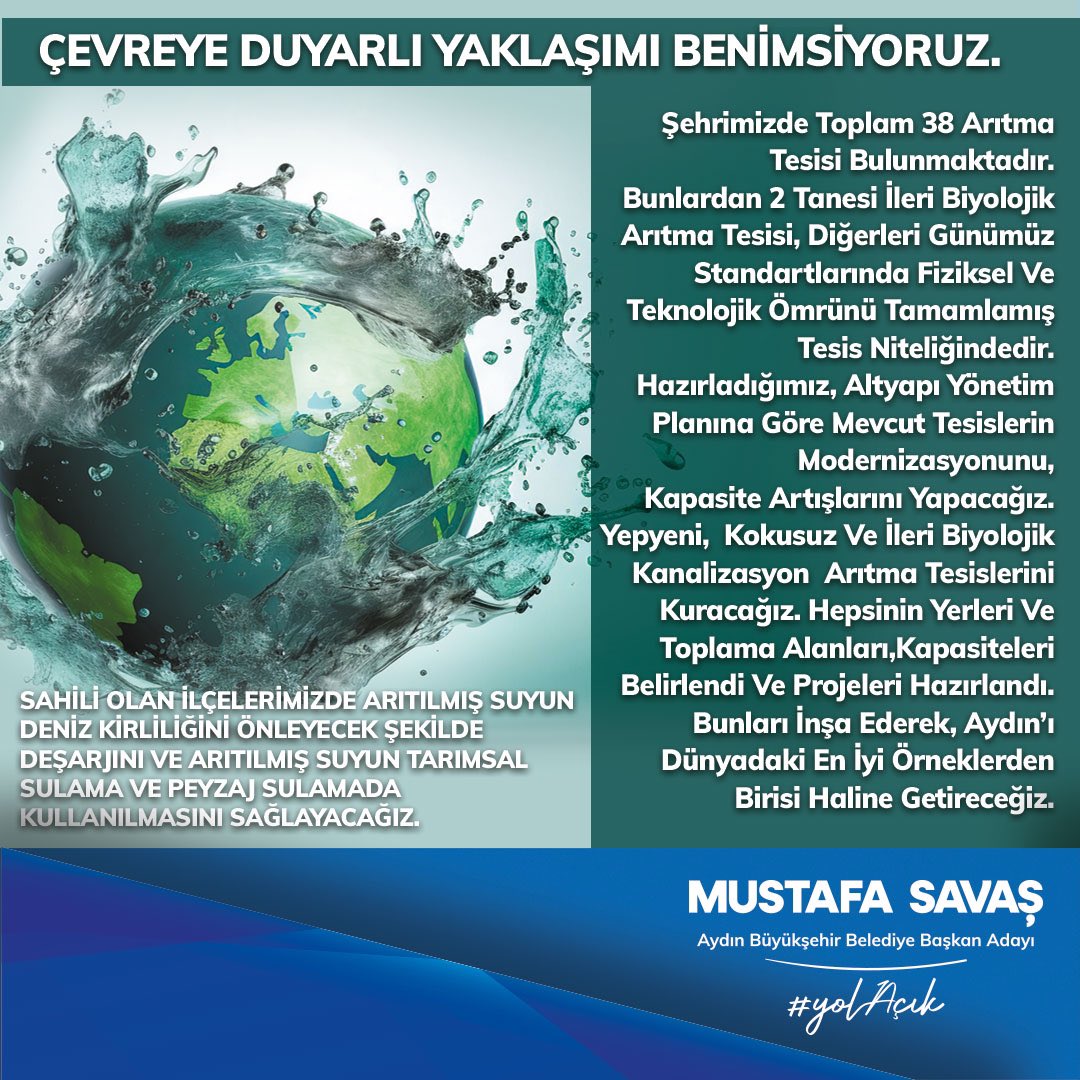 İLERİ BİYOLOJİK SU ARITMA TESİSLERİ KURUYORUZ!

Aydın için #yolAcik