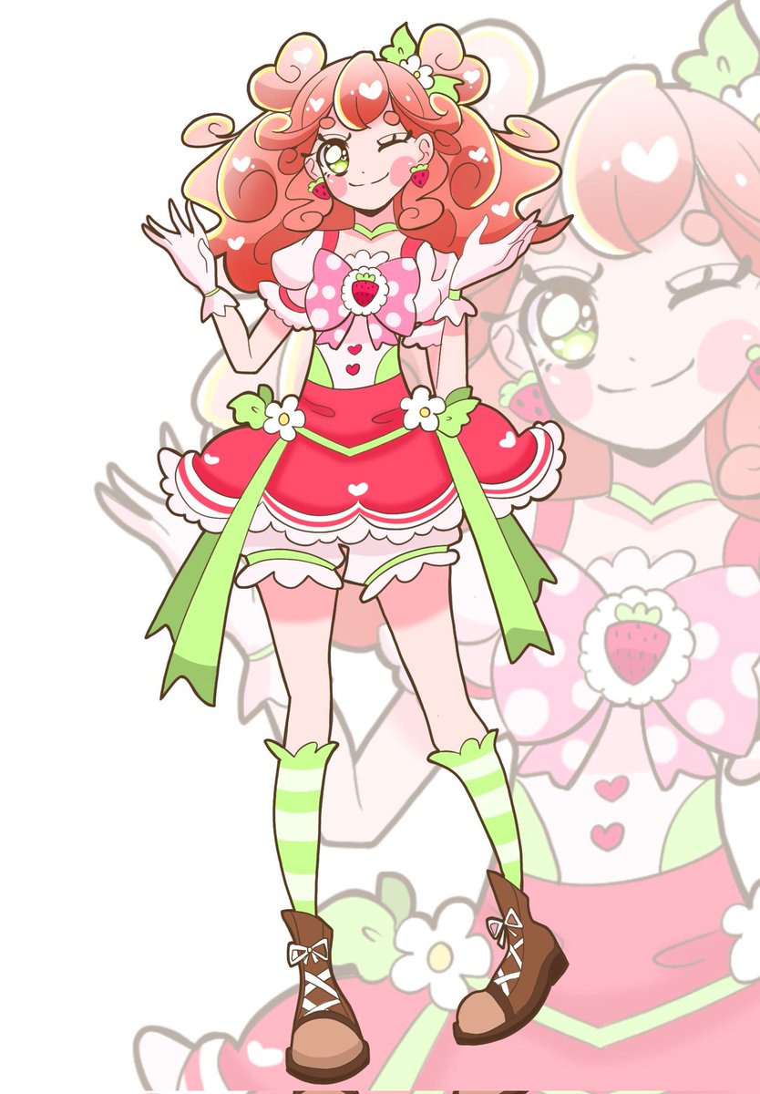 I made this concept in July last year, but until recently I found it and decided to finish it, I have several concepts from last year that I haven't done because of time or because I forget 🥲. #precure20th #precure #strawberryshortcake #magicalgirl