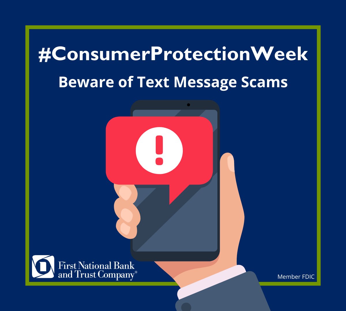 #NationalConsumerProtectionWeek is your reminder to be vigilant. Double-check links, verify phone numbers, and never give out personal info to unverified sources. Visit our website for more tips on how to keep yourself safe: trst.in/GNr54L