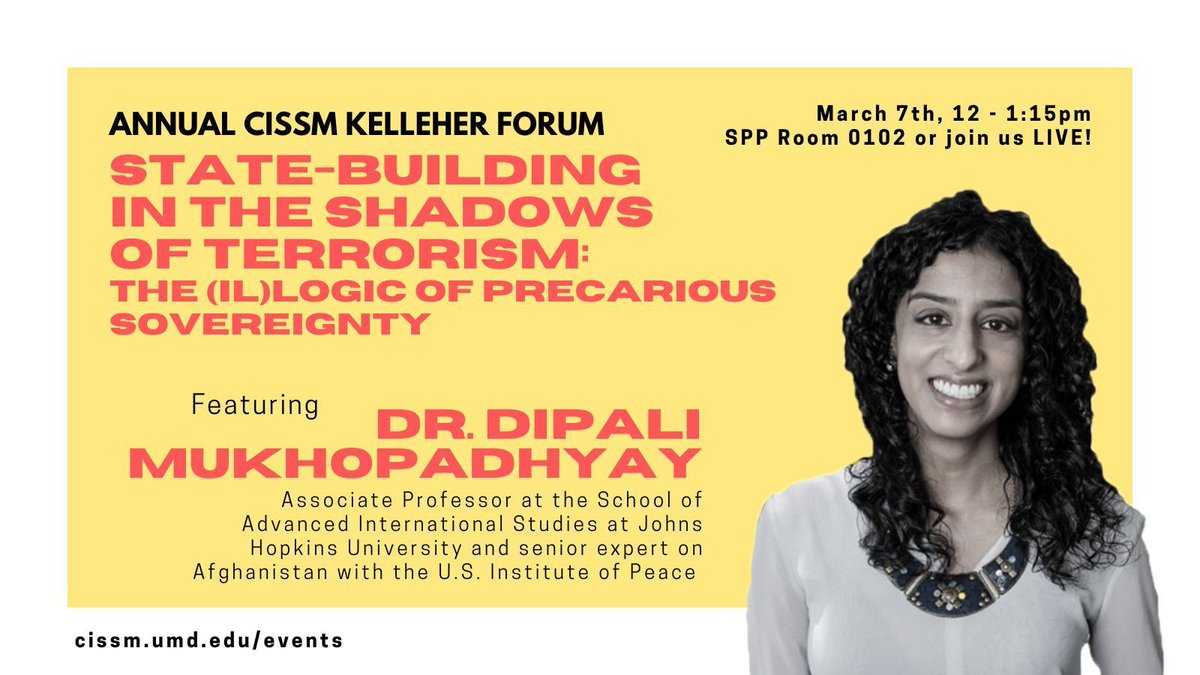 This Thursday, we are excited to host our annual Kelleher Forum with guest speaker Dr. Dipali Mukhopadhyay! Join us as we delve into the complexities of Western interventions in fragile states and their implications for sovereignty and political change. buff.ly/433SqcN