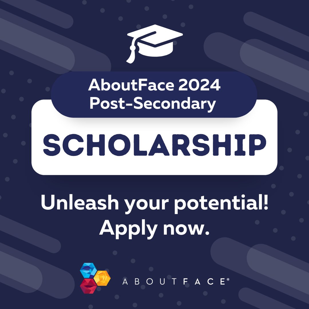 Are you a student in Canada that has a facial difference? Our AboutFace Post-Secondary Scholarship application is now open! Visit this link bit.ly/3S3VphI for more information and to apply.