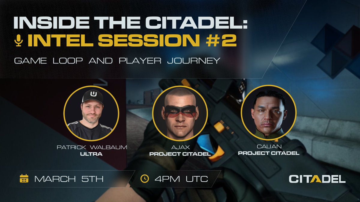 Get exclusive intel about Project Citadel in our next X Space session 🎙️ Dive in tomorrow at 4pm UTC with @ultra_io's Lead Community Manager, @Dustnar, plus Ajax and Calian, the Co-Founder and Production Director of Project Citadel. This month's topics include the game loop and…