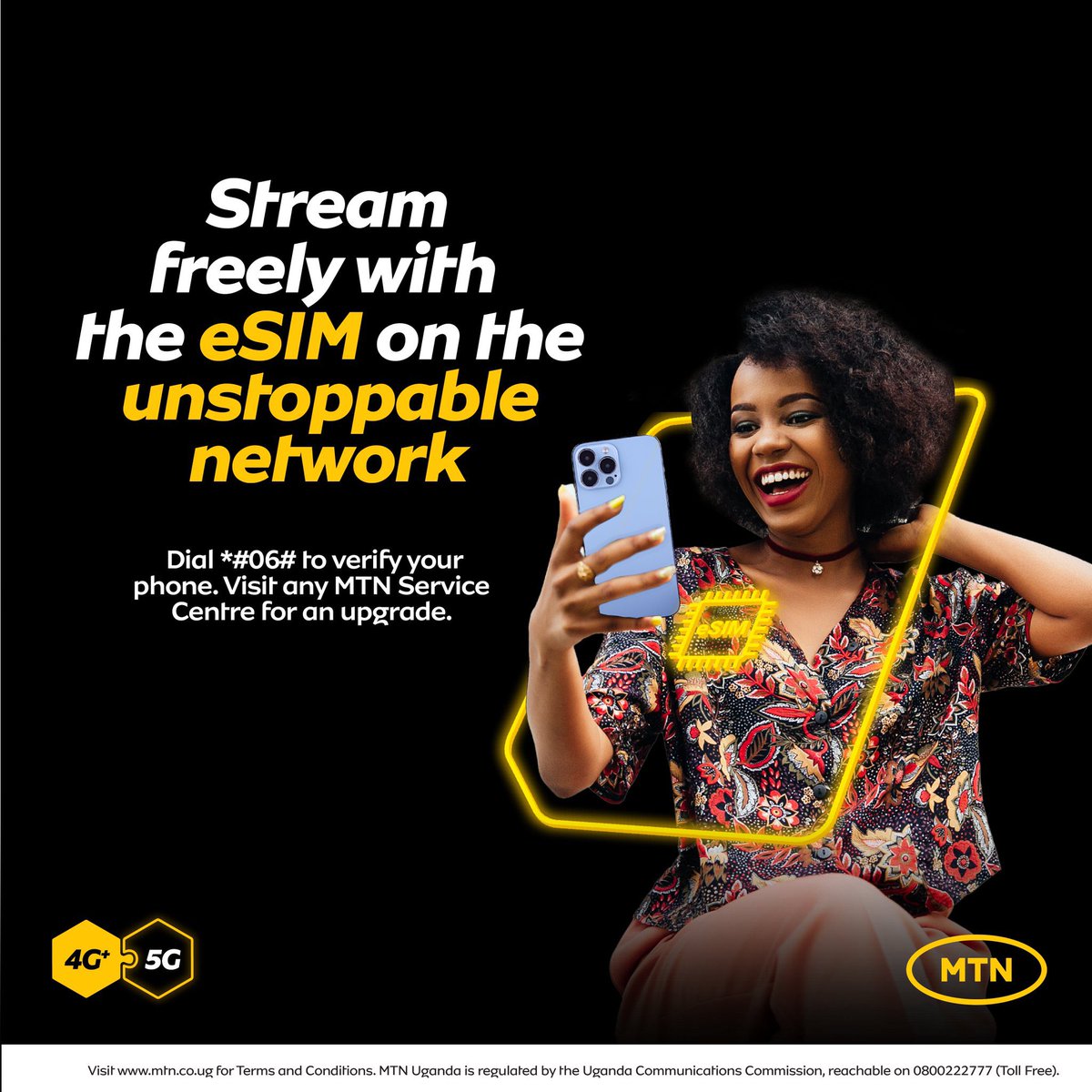 The #UnstoppableNetwork is here to help you stream all your favourite movies and music all week long on the with #MTNeSIM.  Dial *#06# to verify. 
#TogetherWeAreUnstoppable